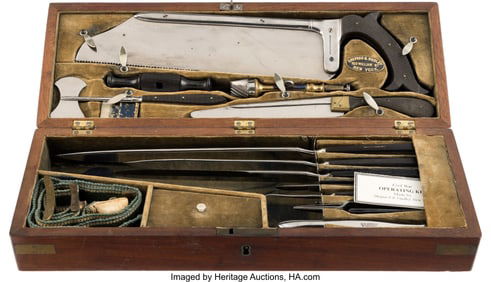 40114&colon; Cased Post Civil War Operating &lbrack;Surgical&rsqb; Kit by