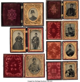 40129: Civil War: Large Group of Seven Images of Armed