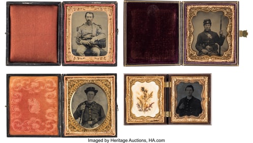 40131: Civil War: Group of Four Images of Unidentified