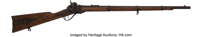 40136: Civil War C. Sharps 1852 Breechloading Rifle.