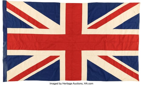 40225: WWII British Union Jack Identified to the HMS Dr