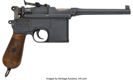 40234: German Mauser Broomhandle C96 Semi-Automatic Pis