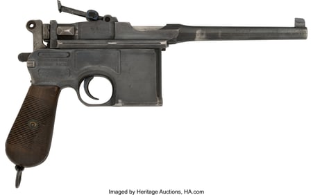 40235: German Mauser Broomhandle C96 Semi-Automatic Pis
