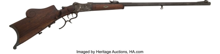 40288: Engraved German Munchen Schutzen Target Rifle.