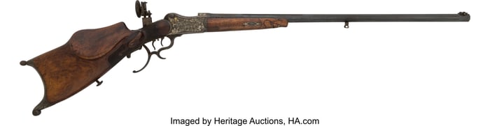 40290: German Engraved Schutzen Sporting Target Rifle.