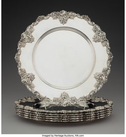 63003&colon; A Set of Six Wallace Silversmiths Baroque Patter