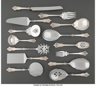 63010&colon; Fourteen Wallace Grand Baroque Pattern Silver Fl