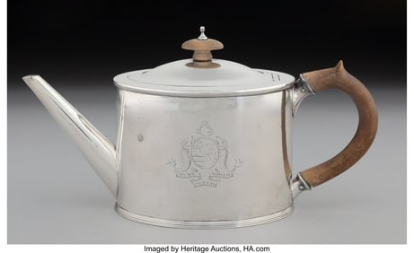 63015&colon; A Robert Sharp Silver Teapot&comma; London&comma; 1791 Marks