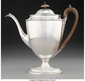 63016&colon; A William Fountain Silver Coffee Pot&comma; London&comma; 17