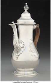 63017&colon; A Walter Brind Silver Teapot&comma; London&comma; 1772 Marks