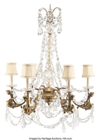 63056&colon; A French Belle Époque Glass and Gilt Bronze Six