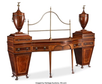 63066&colon; A Federal-Style Carved and Inlaid Mahogany and S