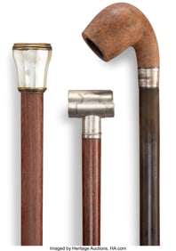 63079&colon; A Collection of Three Silver-Mounted&comma; Mother-of-