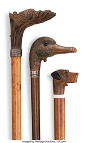 63091&colon; A Collection of Three Silver-Mounted Painted Car