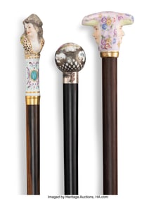 63105&colon; A Set of Three Partial Gilt Porcelain-Mounted an