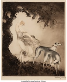 28004: Louis Icart (French, 1888-1950) Coup de Vent, 19