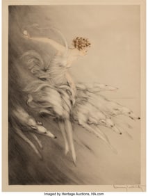 28006: Louis Icart (French, 1888-1950) L'Elan, 1928 Etc
