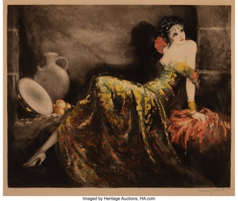 28008: Louis Icart (French, 1888-1950) Gay Señorita, 1