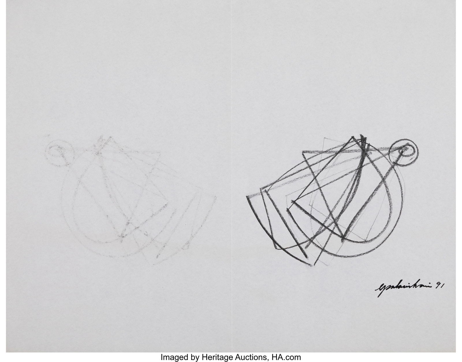 Luis Palacios Kaim (b. 1946) Untitled (Geometric (1 of 2)