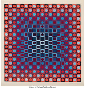 28036: Victor Vasarely (French, 1906-1997) Alom-rouge a