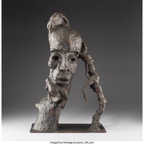 28050: Emmanuel Mané-Katz Sculpture Bronze 18-5/8 x 12