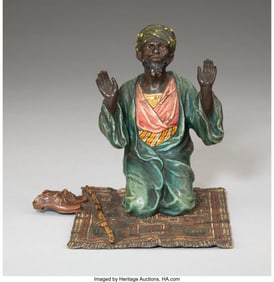 28054: A Franz Bergman Cold-Painted Bronze Figure: Man