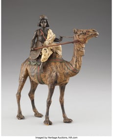 28055: A Franz Bergman Cold-Painted Bronze Figure: Boy