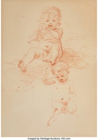 28064: Konstantin Makovsky (Russian, 1839-1915) Study o