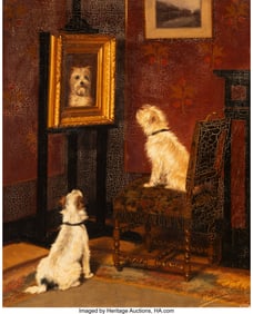 28066: Alice Leotard (French, 20th Century) Two terrier