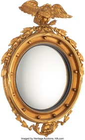28085: An American Federal Gilt Wood Mirror 35 x 26-1/2