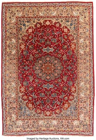 28100: A Persian Isafahan Carpet 88 x 60 inches (223.5