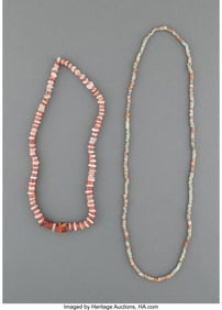28107: Two Sumerian Necklaces Inner circumference: 27 i