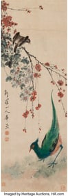 28108: Attributed to Hua Yan (Chinese, 1682-1756) Pheas