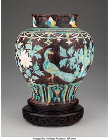 28145: A Chinese Fahua-Style Vase, 20th century 12-3/4