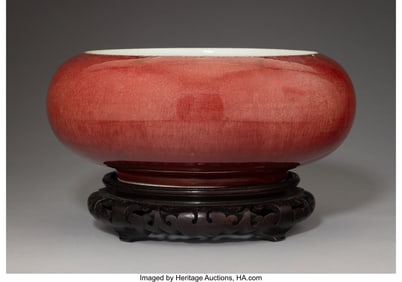 28150: A Chinese Oxblood-Glazed Washer, 20th century 4-