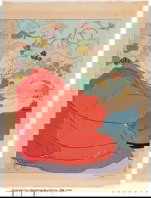 28180: Paul Jacoulet (French, 1902-1960) Old Memories,