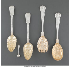 28182: Four James Wintle Partial Gilt Silver and Silver