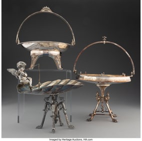 28188: Three American Silver-Plated Table Articles, lat
