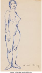 28194: Mabel Alvarez (American, 1891-1985) Standing Nud