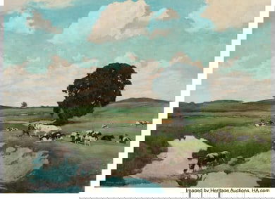 28198: John Newton Howitt (American, 1885-1958) Cows in