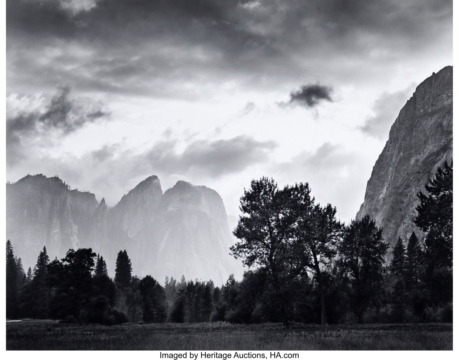 Alan Ross (American, b. 1948) Leidig Meadow, Eve: Alan Ross (American, b. 1948) Leidig Meadow, Evening Clouds, Yosemite National Park, 1983 Gelatin silver print, printed 1997 8-7/8 x 11-3/8 inche