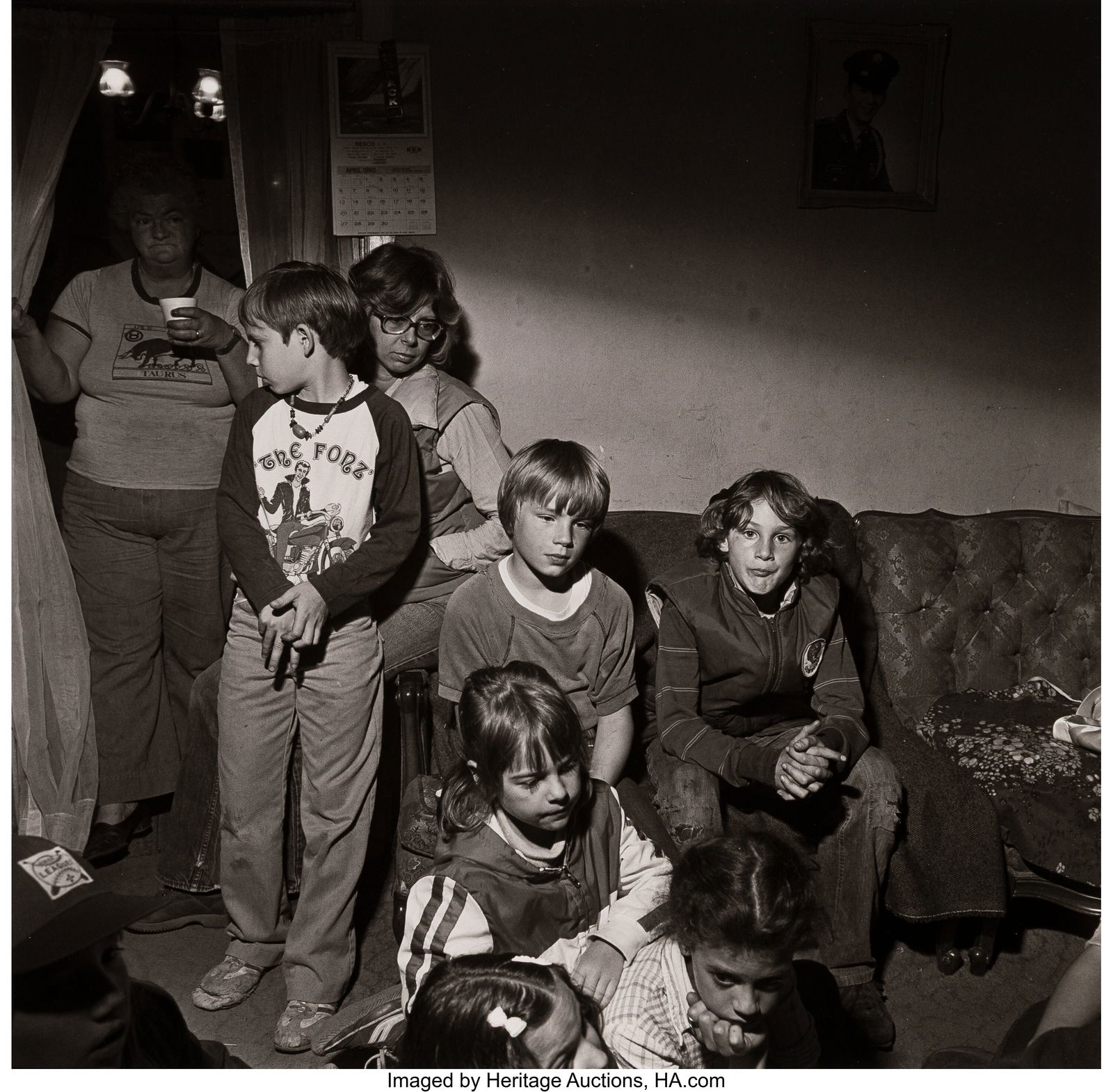 Larry Fink (American, 1941-2023) Eleventh Birthd: Larry Fink (American, 1941-2023) Eleventh Birthday Party at the Sabatine's, Martins Creek, Pennsylvania,, 1980 Gelatin silver print on Agfa paper 14-3/4 x 1
