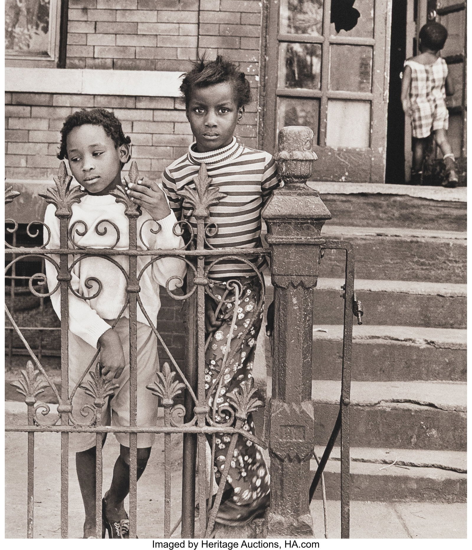 Builder Levy (American, b. 1942) Girls at Gate,: Builder Levy (American, b. 1942) Girls at Gate, 1970 Platinum print, printed 2019 14 x 11-3/4 inches (35.6 x 29.8 cm) (image) 1