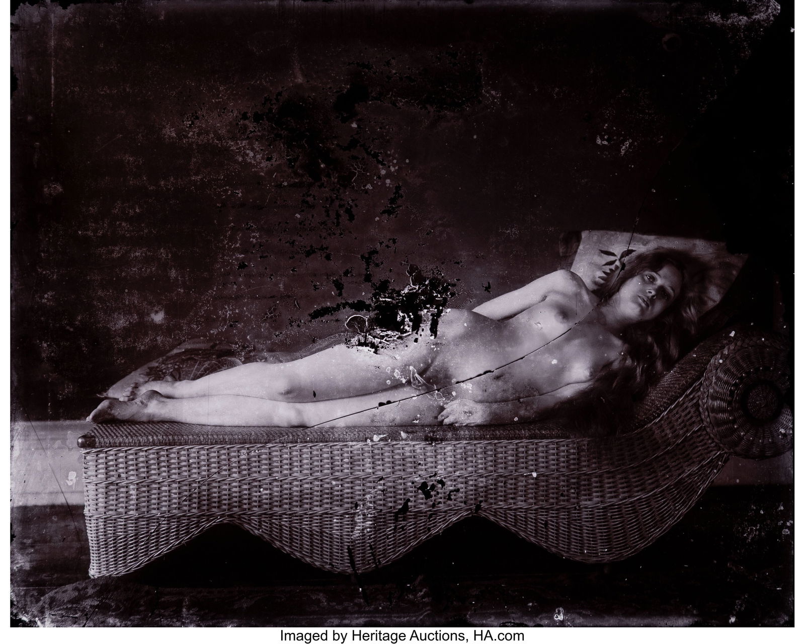 E.J. Bellocq (American, 1873-1940) Nude on a Wic: E.J. Bellocq (American, 1873-1940) Nude on a Wicker Chaise, 1911-1913 Gelatin silver print, printed later by Lee Friedlander 8 x 10 inches (20.3 x