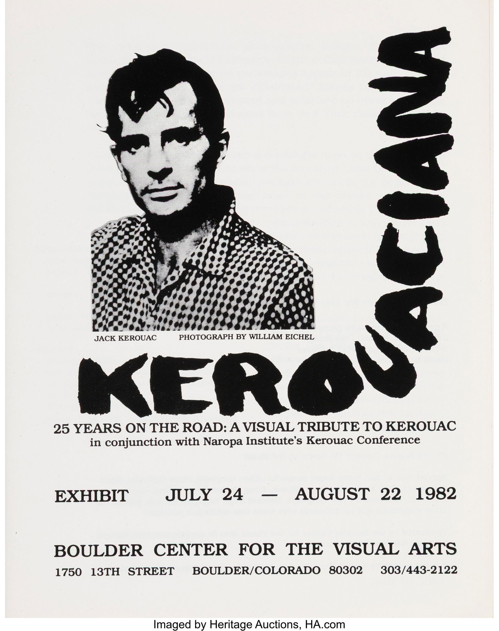 Allen Ginsberg (American, 1926-1997) Kerouaciana: Allen Ginsberg (American, 1926-1997) Kerouaciana: 25 Years on the Road, 1953 Gelatin silver print, printed 1982 3 x 2-1/8 inches (7.6 x 5.4 cm&