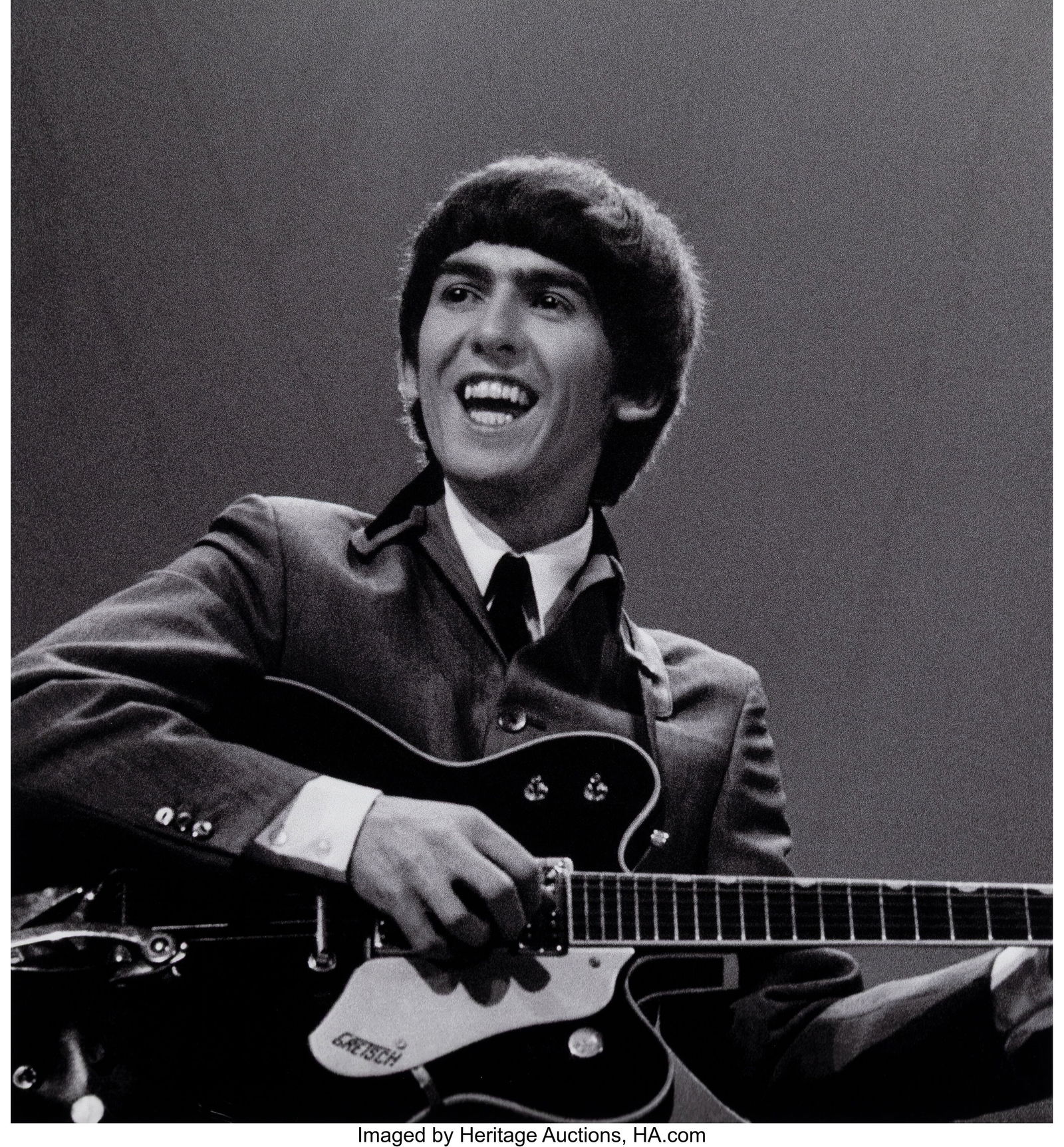 Mike Mitchell (American, b. 1946) George Harriso: Mike Mitchell (American, b. 1946) George Harrison (from The Beatles First US Concert Tour), 1964 Digital pigment print, printed later 16 x 14-1/2 inche