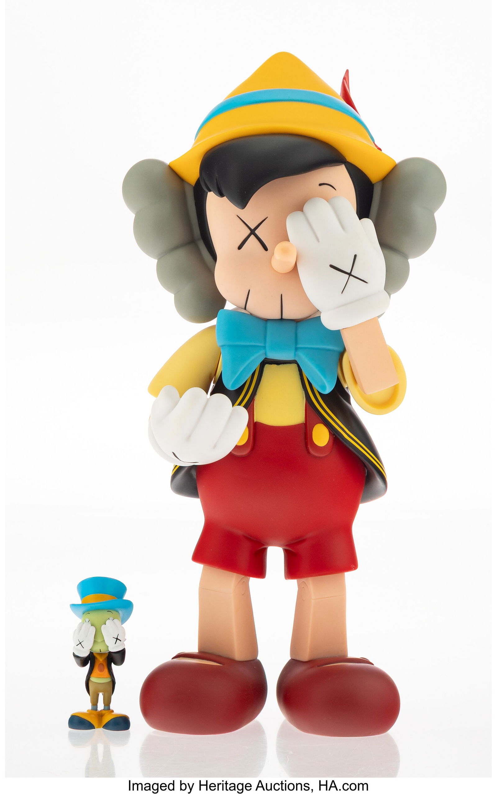 KAWS X Disney (b. 1974) Pinocchio & Jiminy Crick (1 of 3)