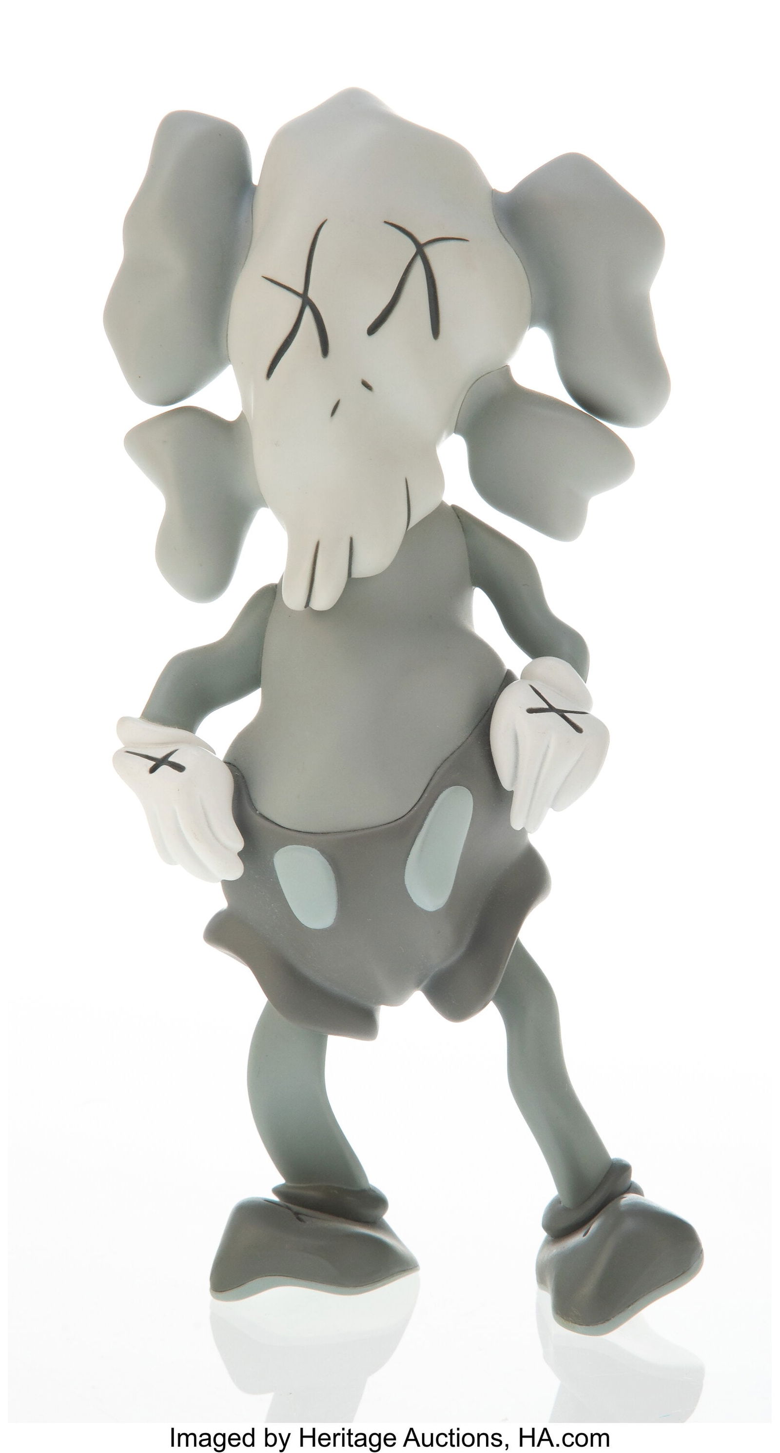 KAWS X Robert Lazzarini Companion (Grey), 2010 P: KAWS X Robert Lazzarini Companion (Grey), 2010 Painted cast vinyl 8-1/4 x 4 x 2-1/2 inches (21.0 x 10.2 x 6.3 cm) Stamped on underside of foot Pr