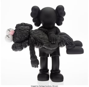 45059&colon; KAWS &lpar;b&period; 1974&rpar; Gone &lpar;Black&rpar;&comma; 2019 Painted cast v