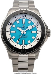 12055: Breitling Superocean A17376 Stainless Steel Wris